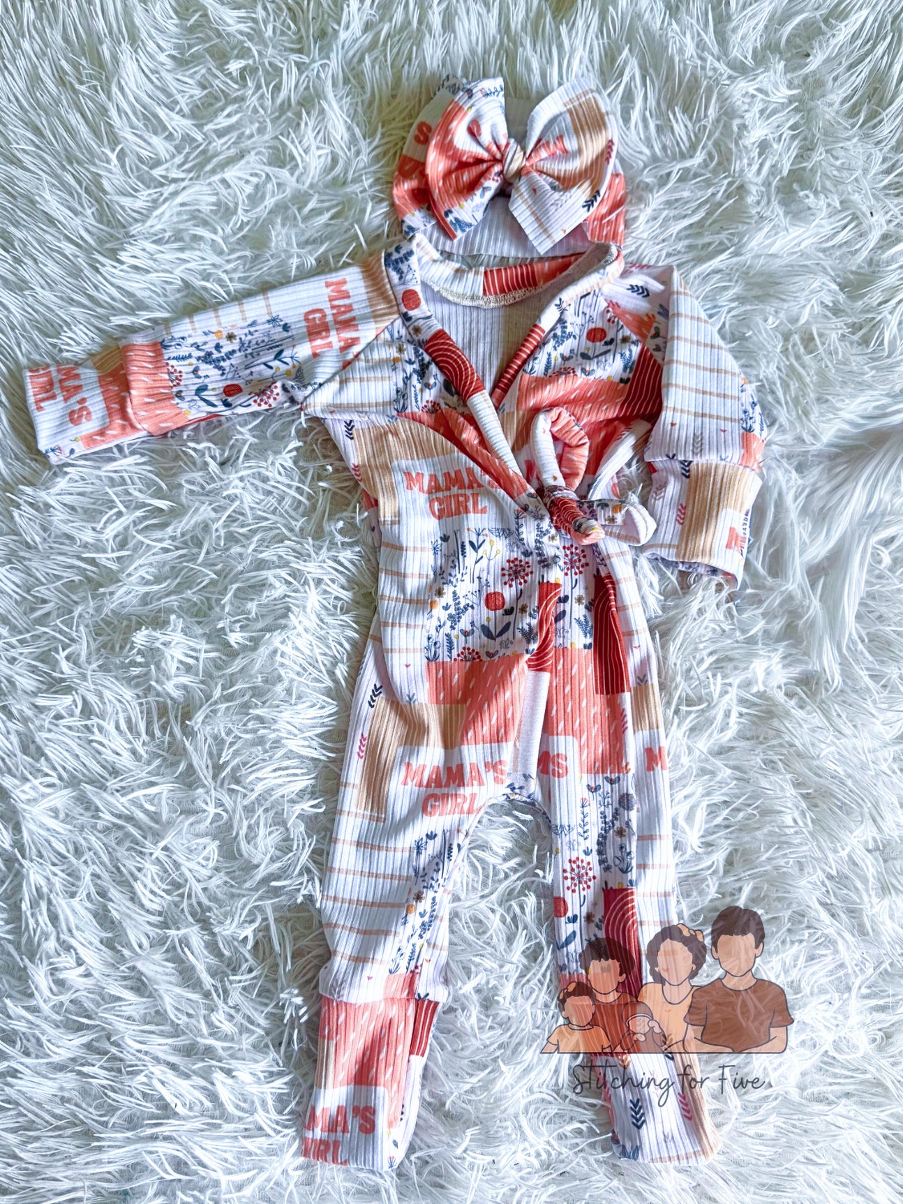 NB river romper set