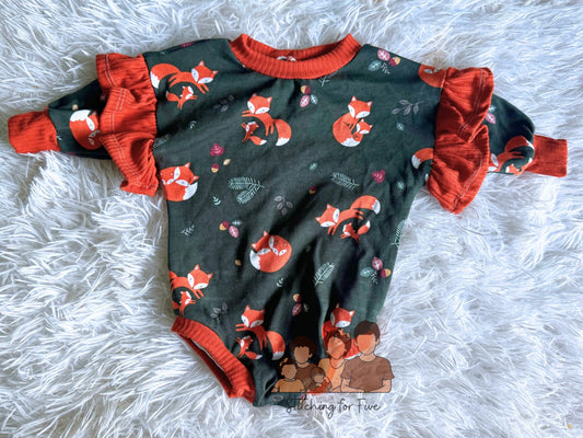 3m sr w snaps/ls/ruffle sleeve